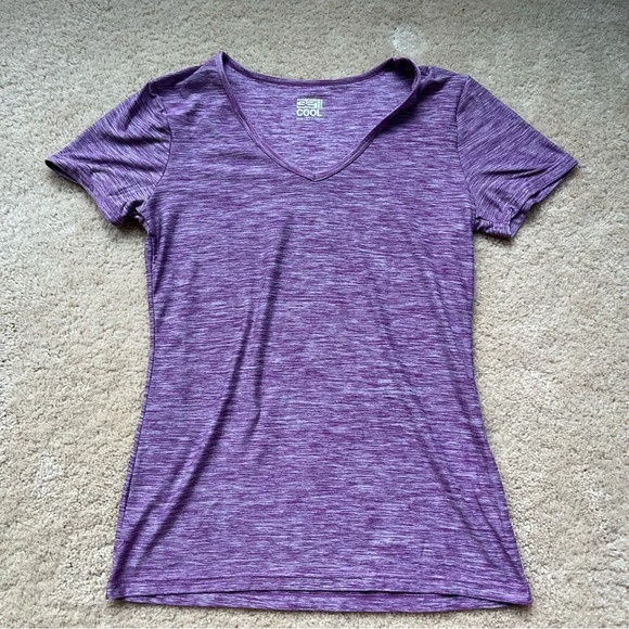 32° Cool Women's Heathered Purple Active T Shirt - S - EUC - Poly/Spandex Blend - Picture 1 of 6